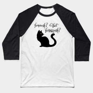 Cute and Funny Black Cat Pun Baseball T-Shirt